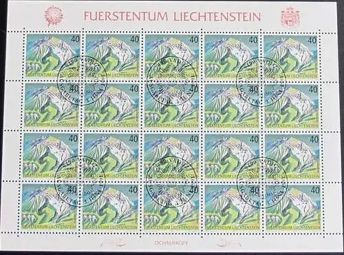 LIECHTENSTEIN 1991 Mi-Nr. 1023 Kleinbogen o used - aus Abo