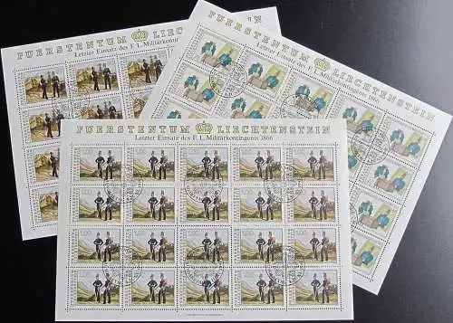 LIECHTENSTEIN 1991 Mi-Nr. 1020/22 Kleinbögen o used - aus Abo