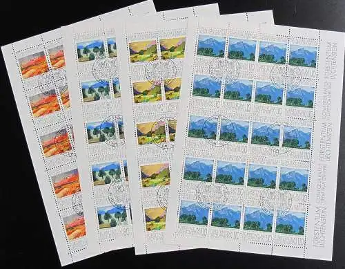 LIECHTENSTEIN 1991 Mi-Nr. 1016/19 Kleinbögen o used - aus Abo
