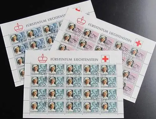 LIECHTENSTEIN 1985 Mi-Nr. 875/77 Kleinbögen o used - aus Abo