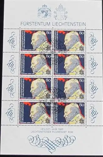 LIECHTENSTEIN 1983 Mi-Nr. 830 Kleinbogen o used - aus Abo