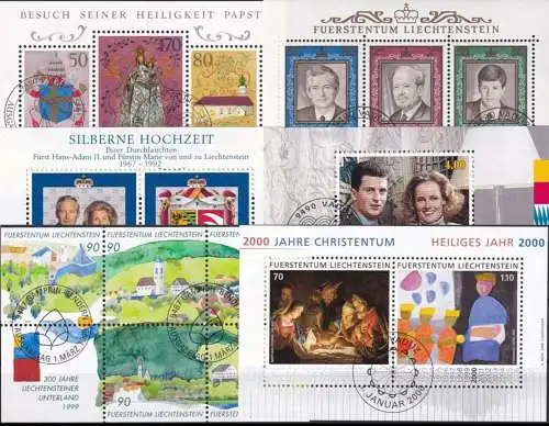 LIECHTENSTEIN 1985-00 Mi-Nr. Block 12 - 17 o used - aus Abo