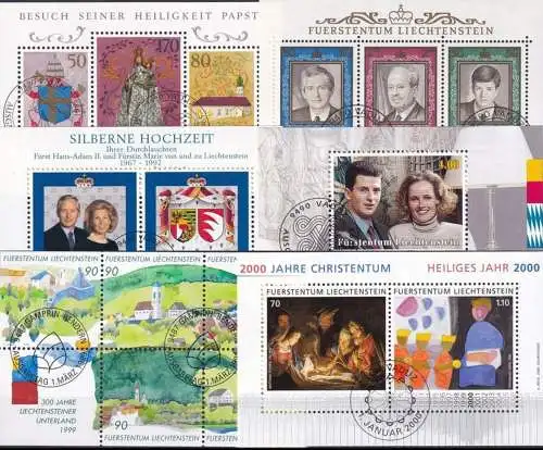 LIECHTENSTEIN 1985-00 Mi-Nr. Block 12 - 17 o used - aus Abo