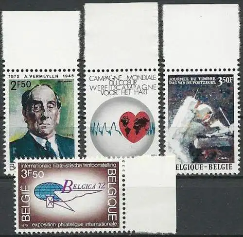BELGIEN 1972 Mi-Nr. 1674 1675 1676 1677 ** MNH