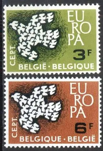 BELGIEN 1961 Mi-Nr. 1253/54 ** MNH - CEPT