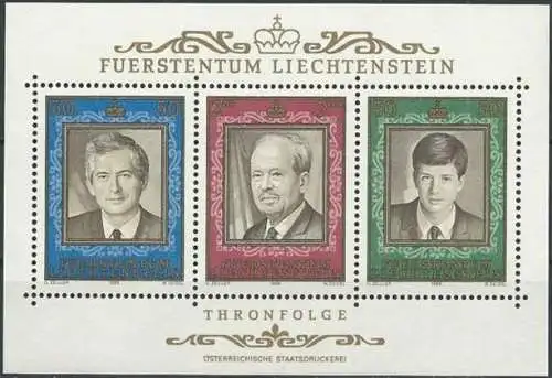 LIECHTENSTEIN 1988 Mi-Nr. Block 13 ** MNH