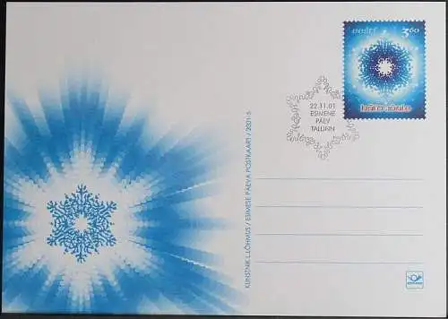 ESTLAND 2001 Postkarte mit Mi-Nr. 423 gestempelt