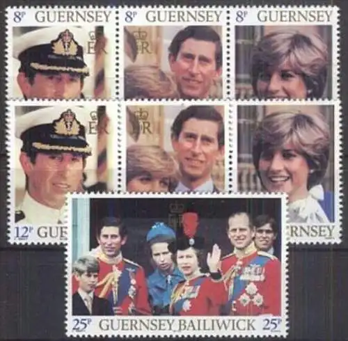 GUERNSEY 1981 Mi-Nr. 225/31 A ** MNH