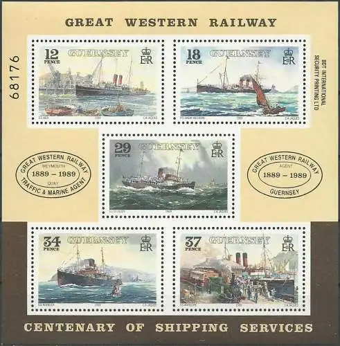 GUERNSEY 1989 Mi-Nr. Block 5 ** MNH