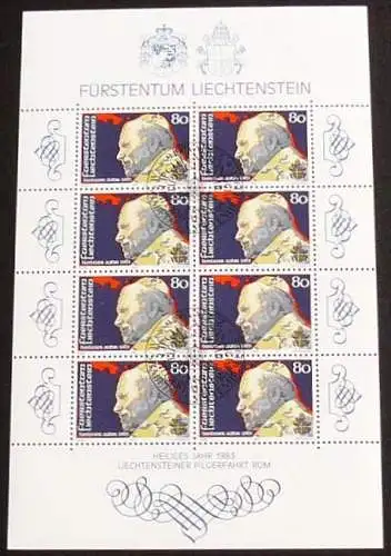 LIECHTENSTEIN 1983 Mi-Nr. 830 Kleinbogen o used