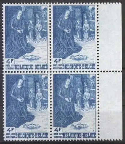 BELGIEN 1973 Mi-Nr. 1740 Viererblock ** MNH