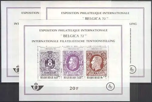 BELGIEN 1970 Mi-Nr. Block 42 3 Stück** MNH