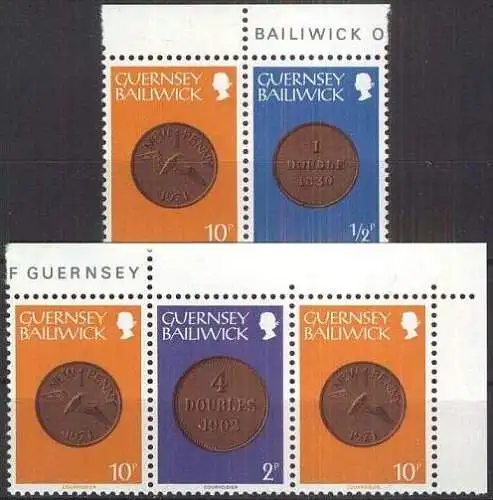 GUERNSEY 1980 Mi-Nr.  W59 + W64 ** MNH