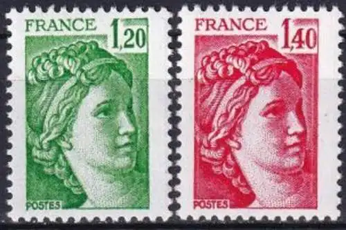 FRANKREICH 1979 Mi-Nr. 2215/16 Av ** MNH