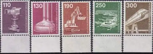 BERLIN 1982 Mi-Nr. 668/72 mit Unterrand ** MNH