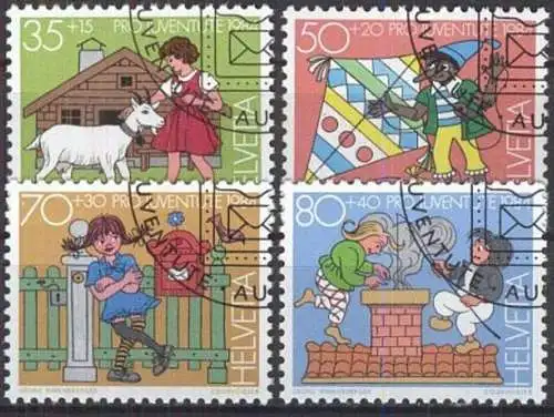 SCHWEIZ 1984 Mi-Nr. 1284/87 o used aus Abo