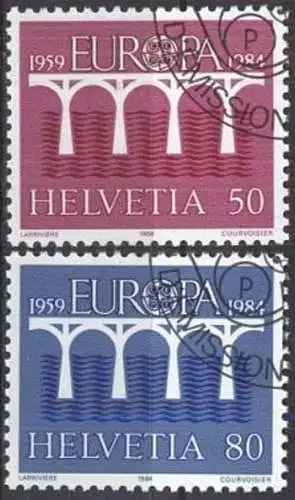 SCHWEIZ 1984 Mi-Nr. 1270/71 o used aus Abo