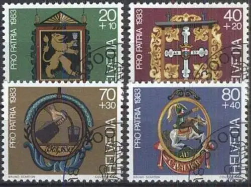 SCHWEIZ 1983 Mi-Nr. 1251/54 o used aus Abo
