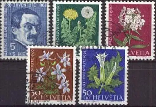 SCHWEIZ 1960 Mi-Nr. 722/26 o used