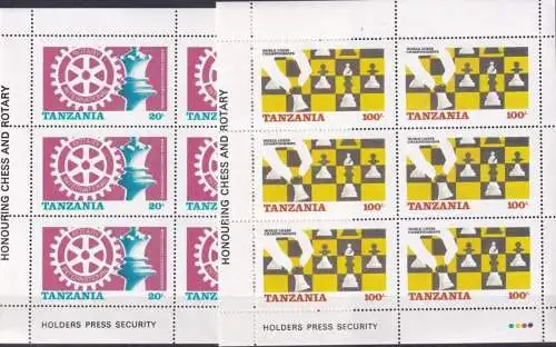 TANZANIA 1986 Mi-Nr. 313/14 Kleinbogen ** MNH