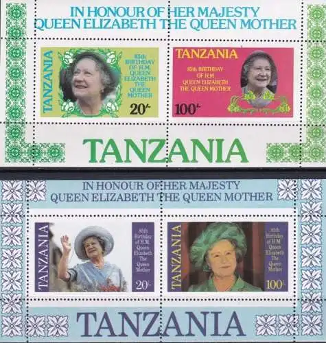 TANZANIA 1985 Mi-Nr. Block 42/43 ** MNH