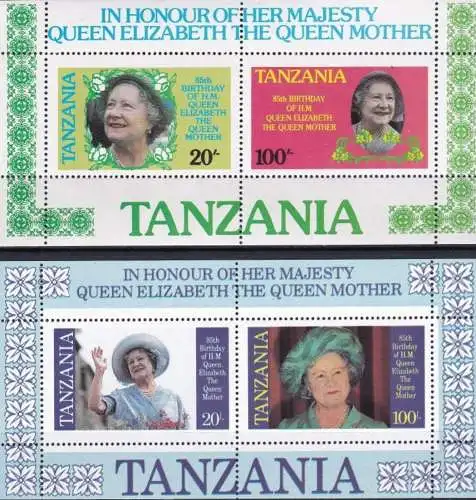 TANZANIA 1985 Mi-Nr. Block 42/43 ** MNH