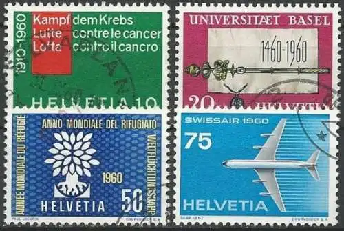 SCHWEIZ 1960 Mi-Nr. 692/95 o used