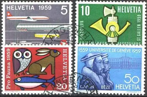 SCHWEIZ 1959 Mi-Nr. 668/71 o used