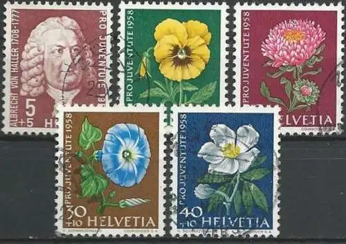 SCHWEIZ 1958 Mi-Nr. 663/67 o used