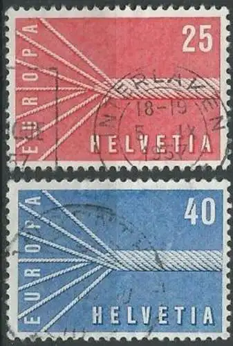 SCHWEIZ 1957 Mi-Nr. 646/47 o used