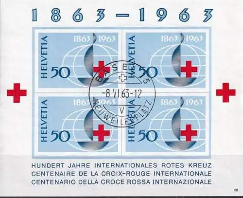 SCHWEIZ 1963 Mi-Nr. Block 19 o used - aus Abo