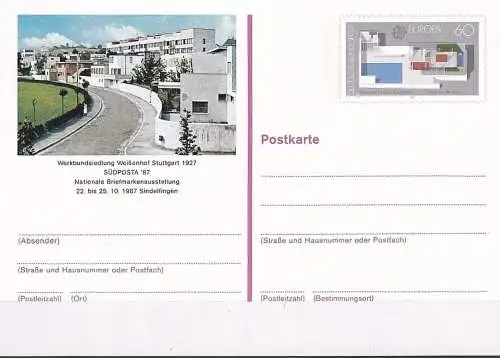 DEUTSCHLAND 1987 Mi-Nr. PSO 14 Südposta 87 ungebraucht