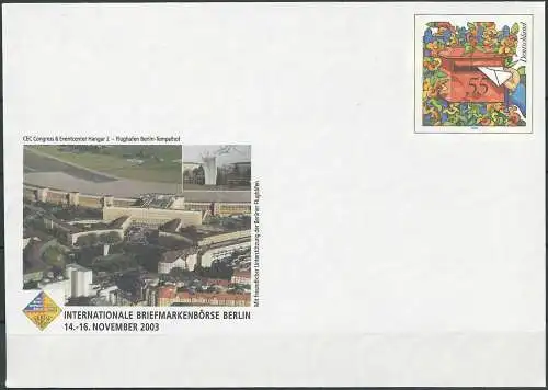 DEUTSCHLAND 2003 Mi-Nr. USo 66 GANZSACHE Briefmarkenbörse Berlin ungebraucht
