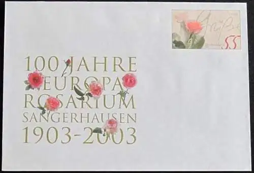 DEUTSCHLAND 2003 Mi-Nr. USo 60 GANZSACHE 100 J. Europa Rosarium ungebraucht