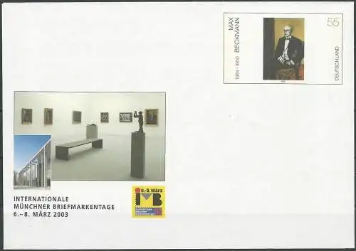 DEUTSCHLAND 2003 Mi-Nr. USo 54 GANZSACHE Münchener Briefmarkentage ungebraucht