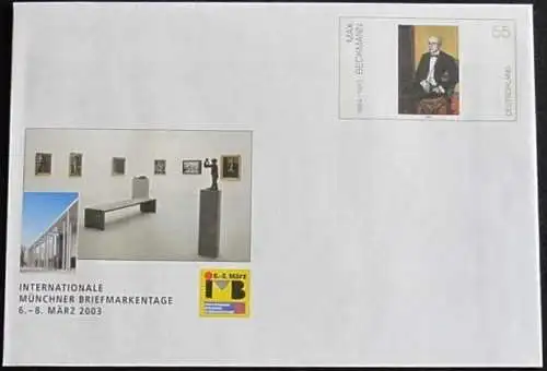 DEUTSCHLAND 2003 Mi-Nr. USo 54 GANZSACHE Int. Münchener Briefmarkentage ungebraucht
