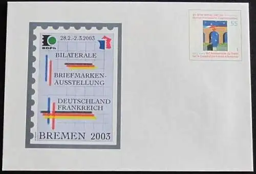 DEUTSCHLAND 2003 Mi-Nr. USo 52 GANZSACHE Bilaterale Bremen 2003 ungebraucht