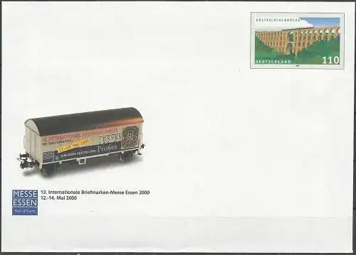 DEUTSCHLAND 2000 Mi-Nr. USo 14 GANZSACHE Briefmarken-Messe Essen ungebraucht