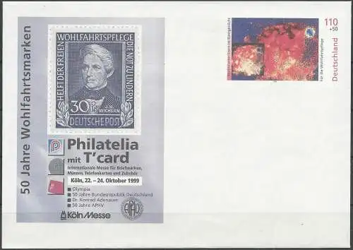 DEUTSCHLAND 1999 Mi-Nr. USo 10 GANZSACHE Philatelia Köln ungebraucht