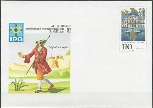 DEUTSCHLAND 1998 Mi-Nr. USo 4 GANZSACHE IPA Sindelfingen ungebraucht