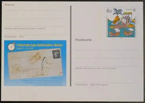 DEUTSCHLAND 1992 Mi-Nr. PSO 27 Postkarte Briefmarkenmesse Essen 1992 ungebraucht