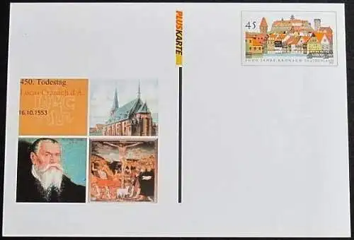DEUTSCHLAND 2003 Mi-Nr. PSO 82 Postkarte 450. Todestag L. Cranach ungebraucht