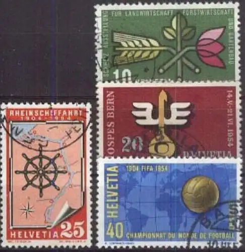 SCHWEIZ 1954 Mi-Nr. 593/96 o used