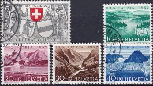 SCHWEIZ 1952 Mi-Nr. 570/74 o used