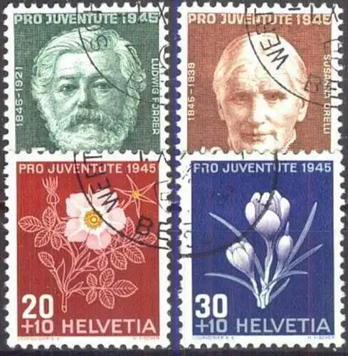 SCHWEIZ 1945 Mi-Nr. 465/68 o used