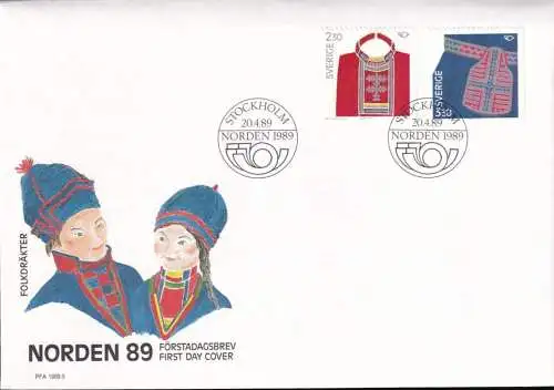 SCHWEDEN 1989 Mi-Nr. 1537/38 FDC Norden
