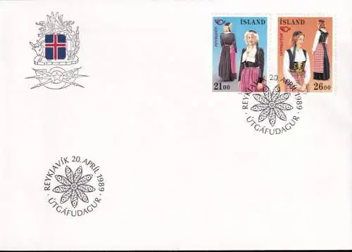 ISLAND 1989 Mi-Nr. 699/00 FDC Norden