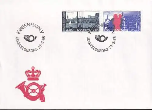 DÄNEMARK 1986 Mi-Nr. 868/69 FDC Norden