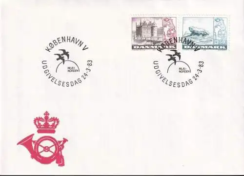 DÄNEMARK 1983 Mi-Nr. 772/73 FDC Norden