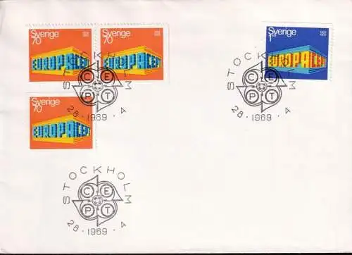 SCHWEDEN 1969 Mi-Nr. 634/35 FDC - CEPT